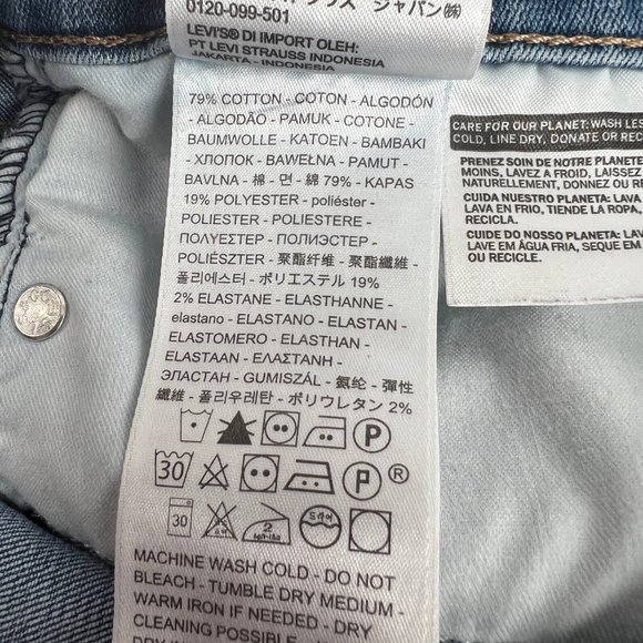 Levi's 314 Shaping Straight Jeans High Rise Waisted Slim Long Denim Jeans - 26 - Picture 8 of 13